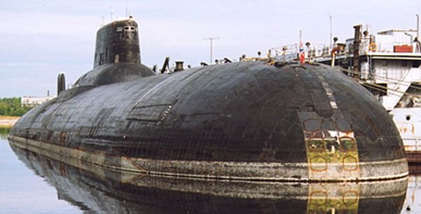 타이푼급 원자력잠수함 전면부