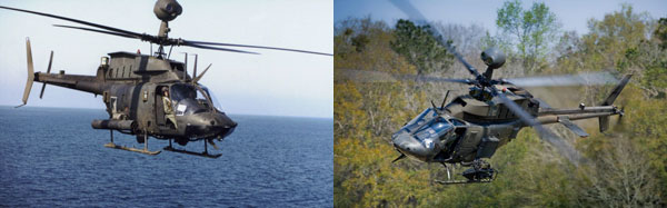 ()丣þƸ ġ AH-58D  12.7mm  Ѱ 2.75ġ 带 ϵ Ǿ.<br>
()OH-58D   Ǹ鼭 ī̿  ο Ī  ȴ.