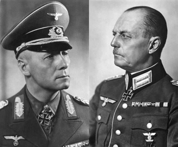 () Ҹ(Erwin Johannes Eugen Rommel, 1891 ~ 1944)<br>
()ԸƮ  ƮƮ(Karl Rudolf Gerd von Rundstedt, 1875 ~ 1953)