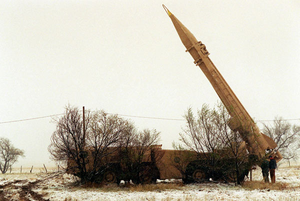 북한은 각고의 노력 끝에 1984년부터 스커드 B형 탄도미사일을 모방 생산하는데 성공한다. <출처: 미 국방부>