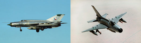 ()̼  üڽιŰ MiG-21R <ó: (cc) Chris Lofting><br>
()Űź    F-7. MiG-21 ߱ Ļ̴. 