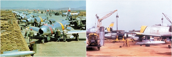 () 1952 (K-13) ġ  51ݺ Ҽ F-86 <ó: wikipedia>  () 1952 (K-14)   4ݺ Ҽ F-86E J47 ϱ  ü иϴ . <ó: wikipedia> 