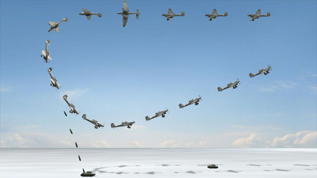 1939년 9월 폴란드 상공을 비행 중인 Ju 87B. 2차대전의 개막과 함께 등장한 슈투카는 그 전쟁의 상징이 되었다.