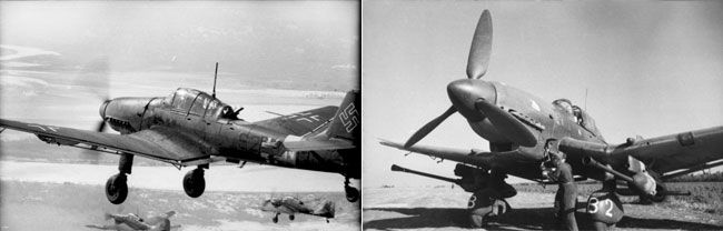 ()1943   ġ 77ް ݺ Ҽ Ju 87D. Ĺ    Ȯεȴ.<br>
() ʿ 37mm   Ju 87G. ̸ īַ ҷȴ  »ڿµ īƮ 6 ź   ־.