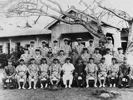 (좌) 사이판의 일본 해군 간부들 