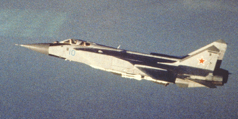 ġ ʱ   ִ 1989 Կ MiG-31.    ʾҴ ñ⿴  Ͽ      ٽ Ȱ־. 