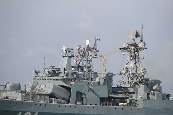 우달로이급 구축함은 러시아 해군의 구축함 중에서 선구적으로 3차원 대공탐색레이더, 가스터빈 엔진을 탑재한 전투함으로 유명하다. <출처 : Brian Burnell at wikimedia.org>