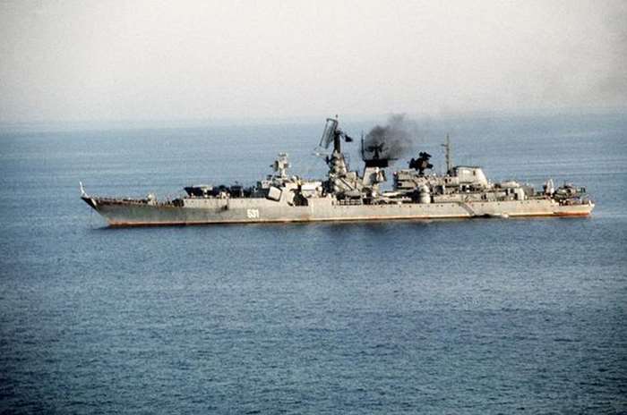 소련이 대잠작전을 위해 개발한 순양함이 크레스타-II 급으로 SS-N-14신형 대잠미사일로 무장했다. <출처: 미 해군>