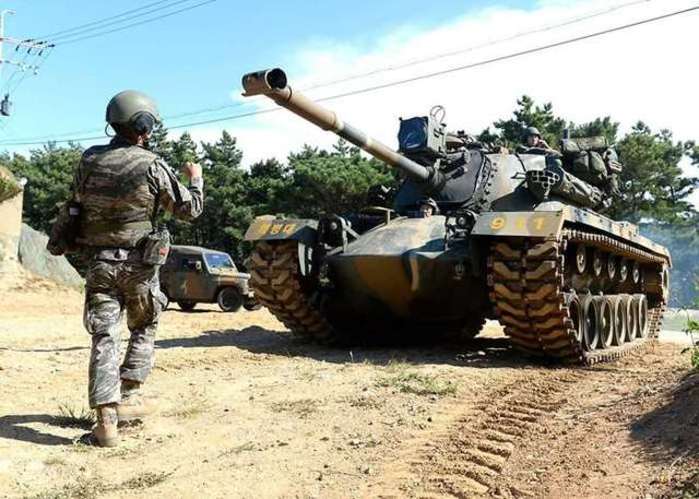 대한민국 해병대가 운용하는 M48A3K 전차 <출처: 유용원의 군사세계>