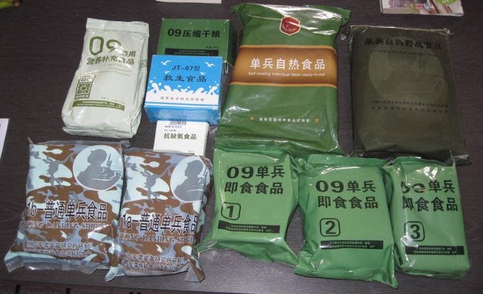 중국 인민해방군의 전투식량 <출처: housil @ mreinfo.com>