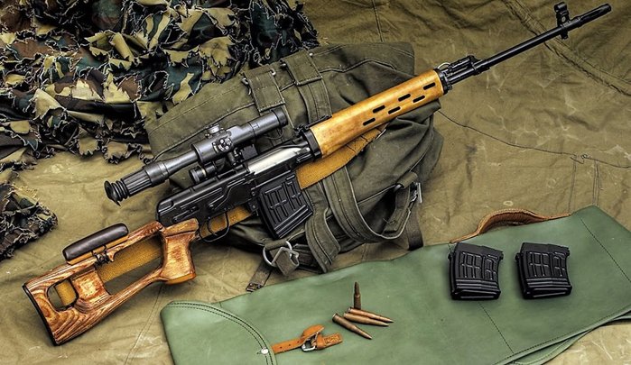 구소련과 동구권에서 지정사수소총으로 애용하는 드라그노프 반자동 저격소총 <출처: Public Domain>