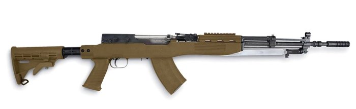 탭코사의 개머리판을 적용한 SKS 소총. 게임에서 묘사된 것이 바로 이 모델이다. <출처: Public Domain>
