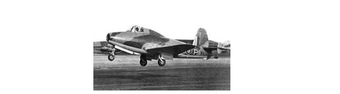 제트 엔진을 탑재하고 비행에 성공한 글로스터 E.28/29 <출처 : Public Domain>
