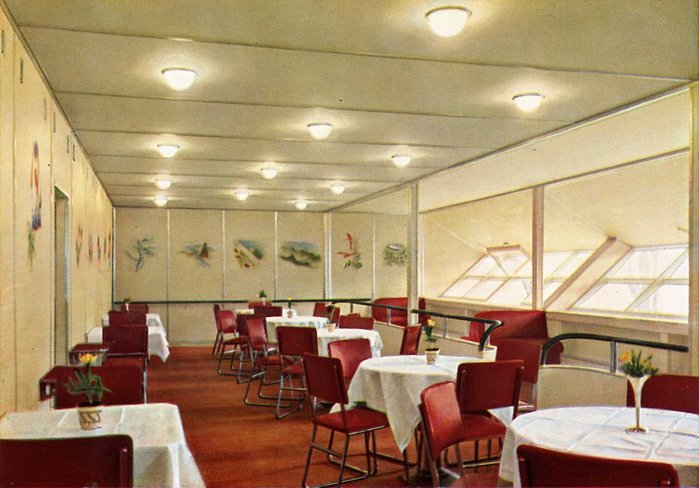 LZ 129 힌덴부르크 비행선의 식당 내부 <출처 : Bundesarchiv>
