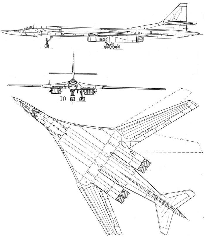 Tu-160  3鵵 < ó: drawingdatabase.com >