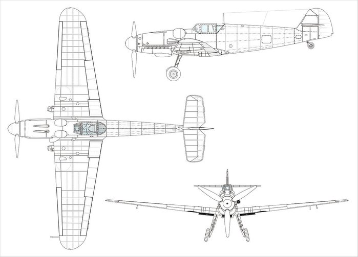 Bf 109 G-5 鵵 <ó: Björn Huber / de.wikipedia>