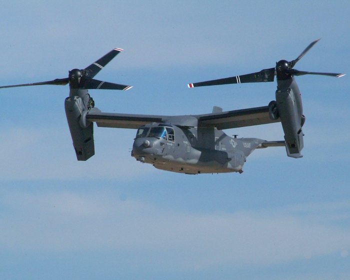 ߿ ƿƮ  (Block) B/10 CV-22  ︮ 忡   װ 忡   ȯϰ ִ. <ó: Bell Helicopter>