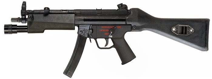 MP5A4 ,    ̾ M628 ڵ尡 Ʈ ߴ. <ó: Public Domain>