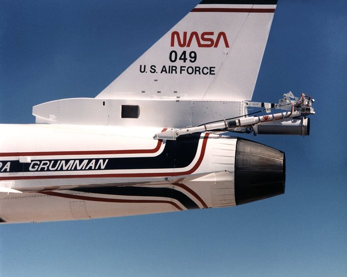 X-29 2 ⿡ ġ (Spin) ϻ  .   װⰡ  Ҵ  ɿ  ڵ ϻ  ü ٷ  ߴ. <ó: NASA/Public Domain>