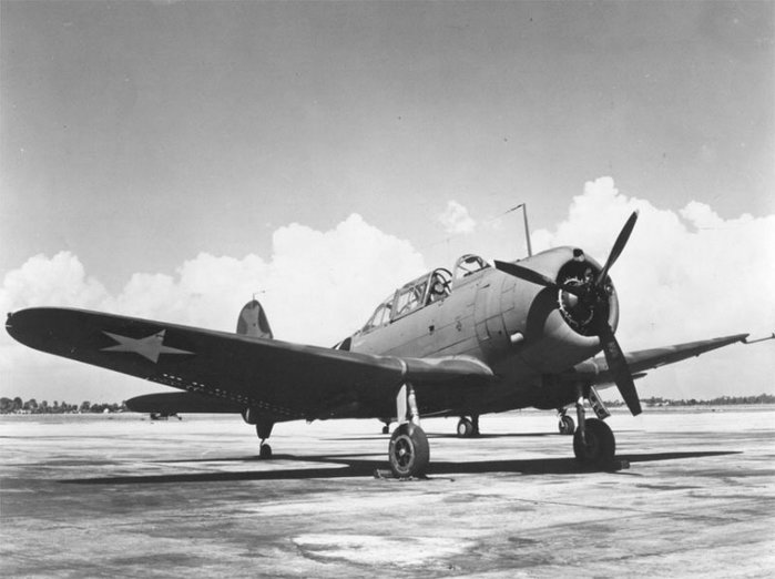  װ밡  A-24 . ӵ  ׼ӰŸ ªٴ   ް ݱ  ٸ  Ju-87 Ʈ ī   پ. < ó: Public Domain >