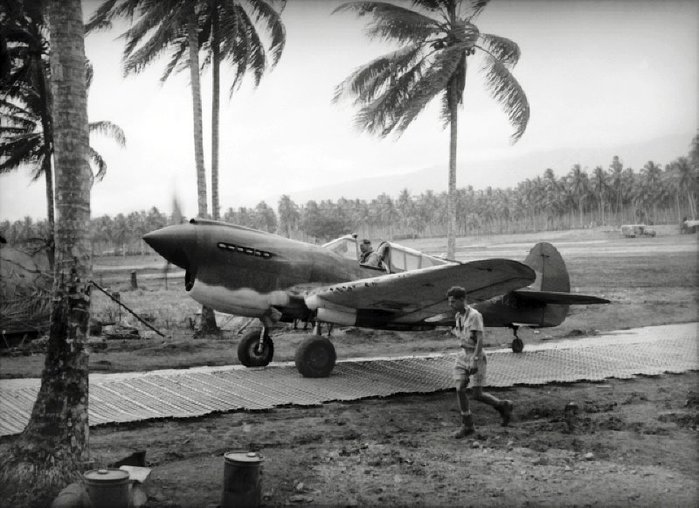 1942 Ͽ ġ ȣ  Ҽ P-40E. ó ĳ ڿȯ濡   ۵Ǿ. < ó: Public Domain >