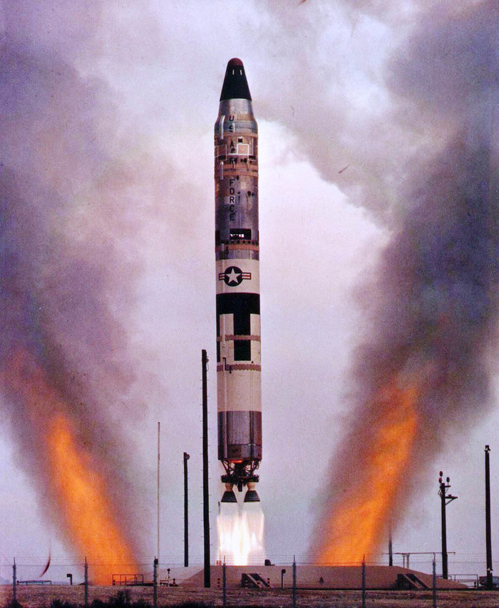 미국의 대형 ICBM으로는 액체연료방식의 타이탄II가 1970년대까지도 사용되었다. <출처: 미 공군>