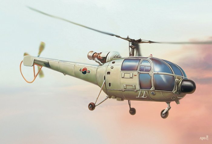 지금은 퇴역한 대한민국 해군의 알루에트-III 헬기 <삽화: 알파캣>