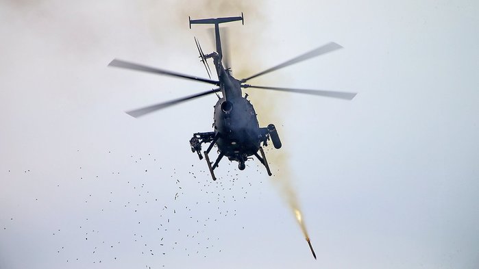 AH-6M은 건십으로서도 중요하지만 AN/ZSQ-3(V)2 FLIR로 센서 지원임무까지 수행한다. <출처: 미 육군>