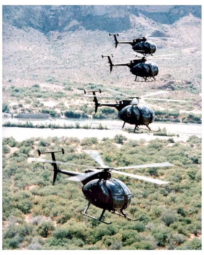 1980년대 중반에 들어 미군은 MD530 헬기에 바탕한 신형 리틀버드를 장비하기 시작했다. <출처: MD Helicopter>