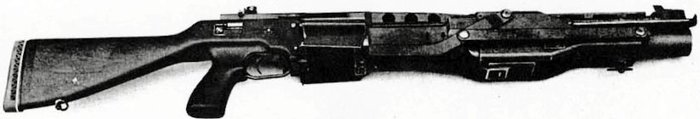 AAI의 SPIW에 장착된 유탄발사기도 고려되었지만 40mm 유탄을 장착할 수 없어 탈락했다. <출처: Public Domain>