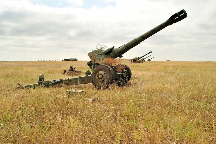 체코슬로바키아의 신형 자주포의 기반이 된 D-20 152mm 견인포 <출처 : 우크라이나 국방부 / flickr.com>