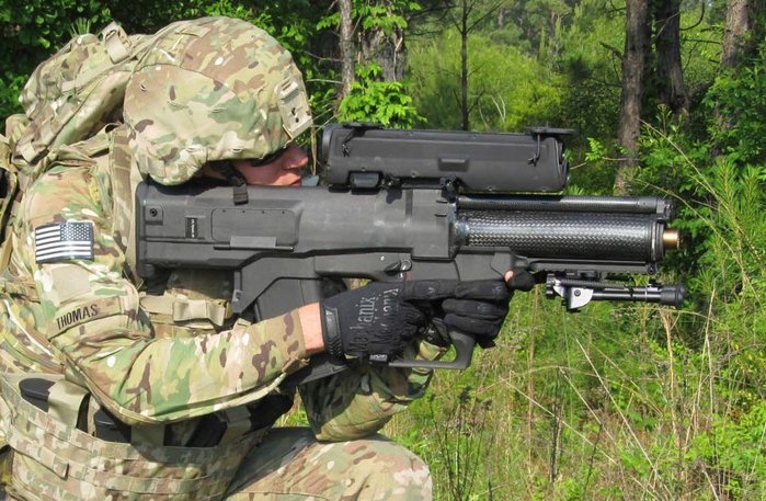 XM25는 2018년 개발사업이 취소되었으며, 생산된 총기는 20여정에 불과하다. <출처: 미 육군>