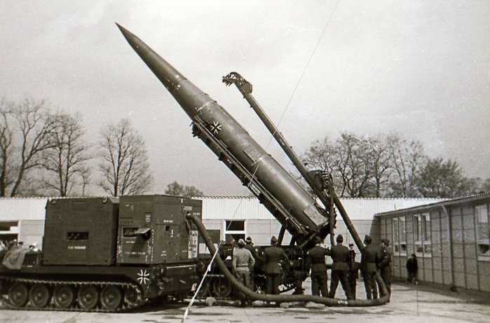 MGM-31A 퍼싱 1 미사일. 사진은 서독 공군이 운용한 시스템이다. <출처: 미 육군>
