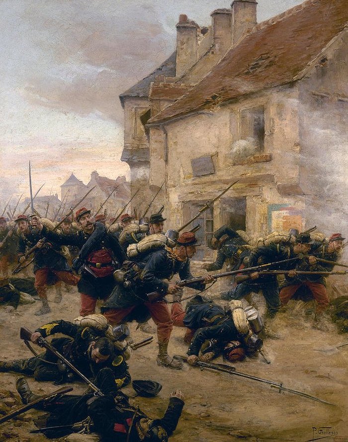 비록 패배하긴 했지만 프랑스군은 우수한 샤스포 소총으로 프러시아군에 맞서 치열하게 싸웠다. <출처: Public Domain>