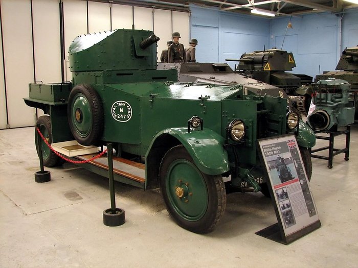 보빙턴 전차 박물관에 전시된 제1차 세계대전에 사용된 롤스로이스 1920 Mk1 장갑 자동차 <출처 (cc) Hohum at wikimedia.org>
