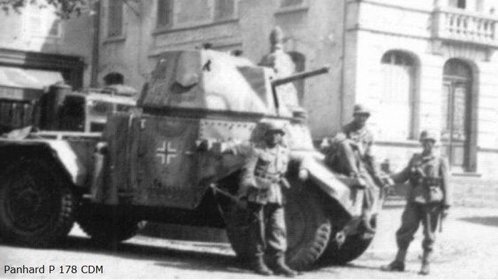 독일군에 빼앗긴 47mm 포를 장착한 파나르 178 CDM <출처 : chars-francais.net>