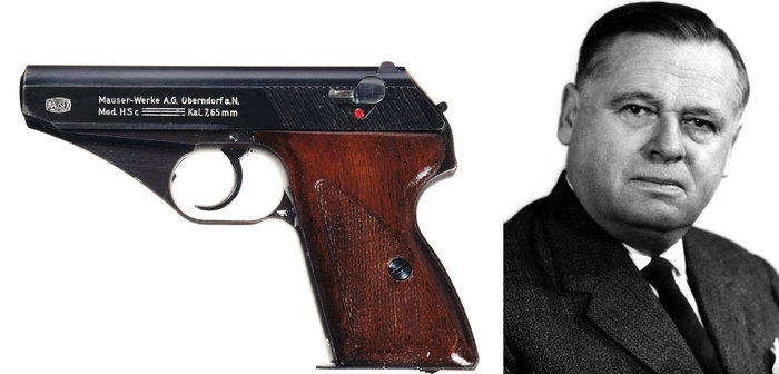 공동창업자인 알렉스 자이들(좌)은 마우저 HSc(우)를 설계했었기에 HK 첫 권총의 롤모델이 되었다. <출처: Public Domain>