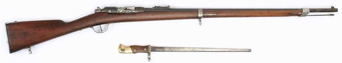 그라 1874년형 보병총과 대검 <출처: Public Domain>