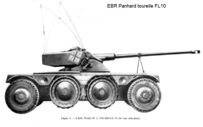 포탑 후방 버슬로 구분할 수 있는 FL10 포탑을 탑재한 모델 54 <출처 : chars-francais.net>