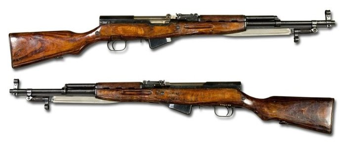 소련 시절 개발된 SKS는 좋은 성능의 반자동소총이었지만 AK-47의 등장으로 말미암아 전성기가 대단히 짧았다. < 출처 : (cc) Armémuseum at Wikimedia.org >