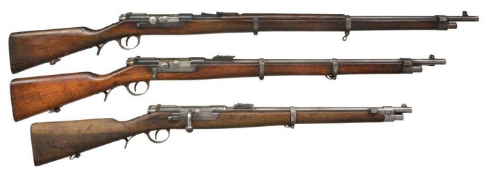 M1886 시리즈. 포르투갈 육군이 2차 세계대전 시기까지 사용했다. 보병총, 기병총, 포병단총의 세 가지가 대표적으로 존재한다. <출처: Public Domain>