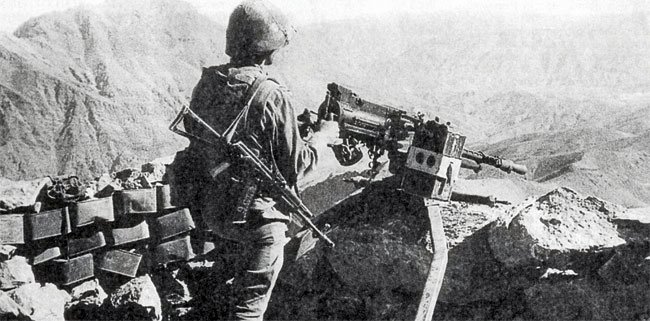 소련은 아프가니스탄의 고지에서 부대방호 등 다양한 임무를 위해 KPV를 사용했다. <출처: Public Domain>