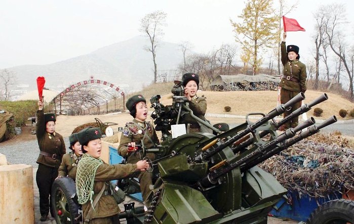 북한은 여전히 KPV 기관총에 바탕한 ZPU-4를 '고사총'으로 전국에 배치하고 있다. <출처: Public Domain>