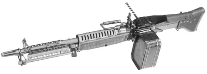 인랜드의 최종 개량형인 T161E3 기관총 <출처: Public Domain>
