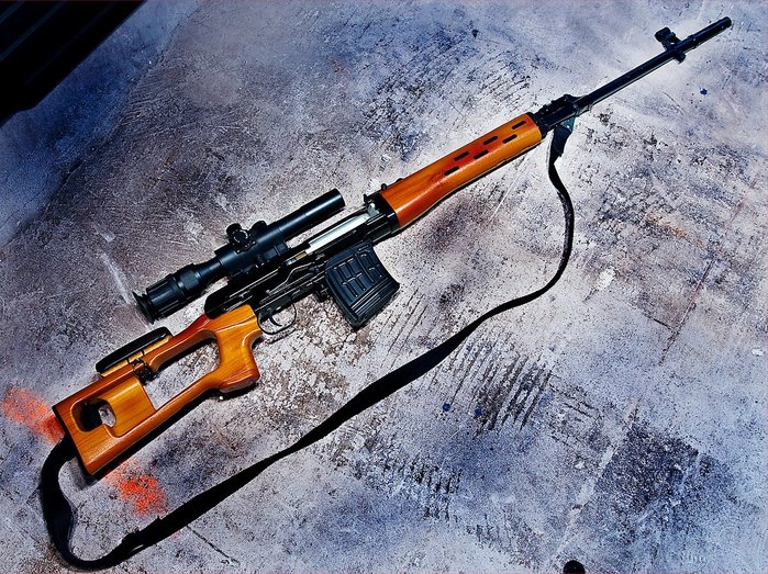 SVD는 M1891/30 모신나강 볼트액션 소총을 대신하여 1963년부터 실전배치가 시작되었다. <출처: Public Domain>