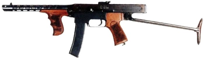 칼라시니코프가 최초로 설계한 7.62x25mm 구경 기관단총 <출처: Public Domain>