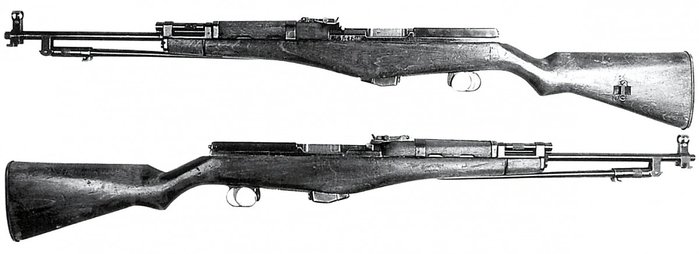 칼라시니코프가 최초로 개발한 소총인 제1호 반자동소총 <출처: Public Domain>