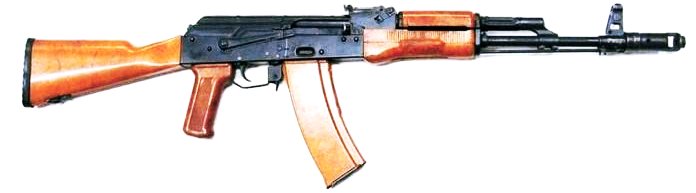 IZHMASH에서는 차기소총으로 AKM을 5.45mm 탄 전용으로 개조한 칼라시니코프 A-3를 출품했다. <출처: Public Domain>