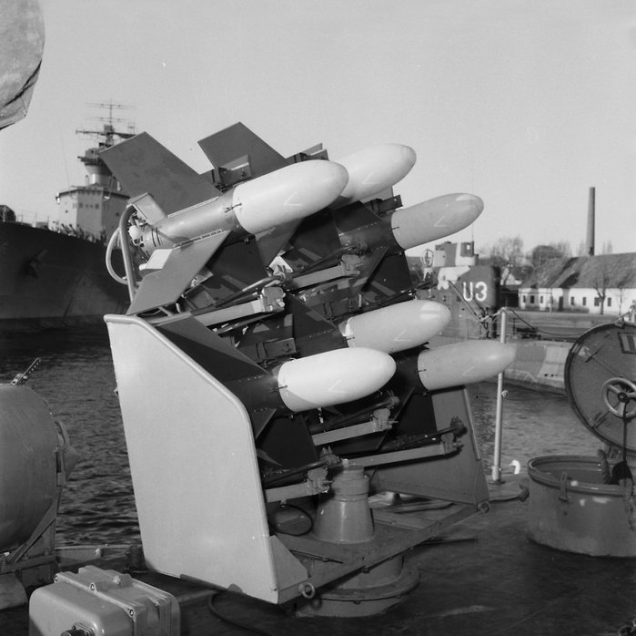 스웨덴 해군 어뢰정에 장착된 SS-11, 스웨덴군 제식명 RB-51 <출처 : digitaltmuseum.se>