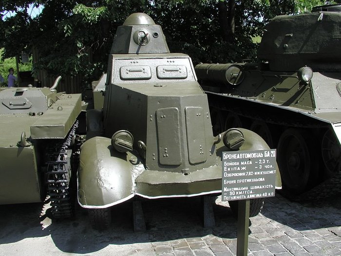독소전 이전에 소련 육군이 운용한 BA-20 정찰 장갑차 <출처 (cc) VargaA at wikimedia.org>